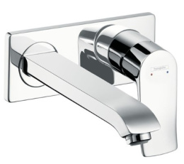 HANSGROHE Metris Bateria umywalkowa jednouchwytowa montaż ścienny z wylewką o dł. 22.5cm chrom - 31086000