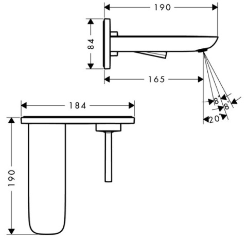 HANSGROHE Puravida Bateria umywalkowa jednouchwytowa z wylewką o dł. 16,5cm biały/chrom - 15084400