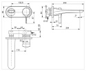 IDEALSTANDARD Melange Bateria umywalkowa ścienna podtynkowa - A5591