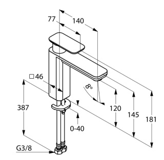 KLUDI E2 Jednouchwytowa bateria umywalkowa DN 15 - 492970575