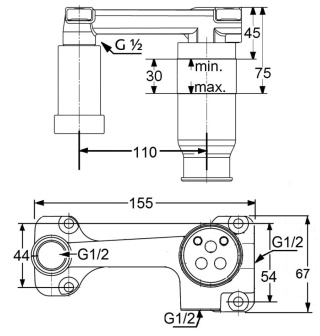 KLUDI Element podtynkowy do baterii umywalkowej - 38243