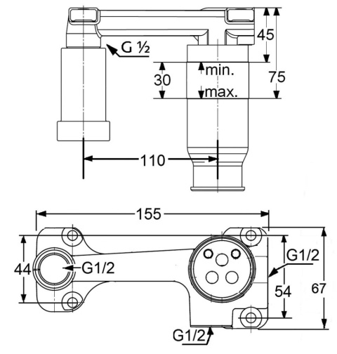 KLUDI Element podtynkowy do baterii umywalkowej - 38243