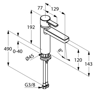 KLUDI ZENTA Jednouchwytowa bateria umywalkowa DN 10 - 382650575