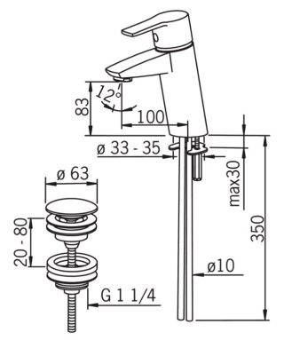 ORAS Cubista 2804 Bateria umywalkowa