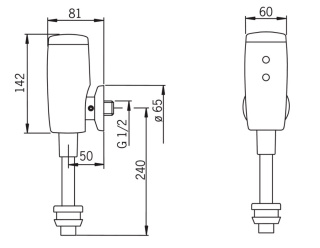 ORAS Electra 6567 Zawór pisuarowy, 6V