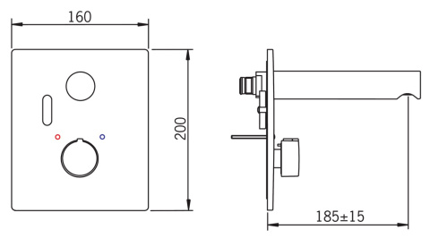 ORAS Electra 6207C Element natynkowy do baterii umywalkowej, 12V