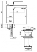 VALVEX Tube ECO Bateria umywalkowa stojąca - 2454800