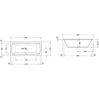 DURAVIT DARO wanna prostokątna 180x80 700028000000000