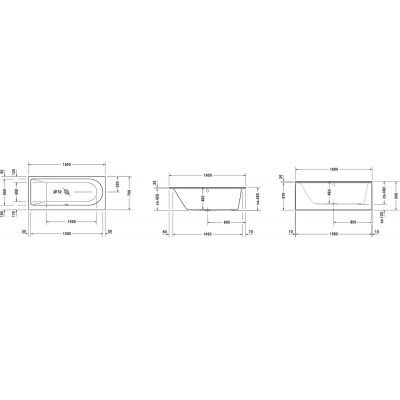 DURAVIT DARLING NEW wanna lewa 160x70 700238000000000