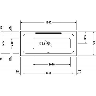 DURAVIT DURASTYLE wanna lewa 160x70 700292000000000