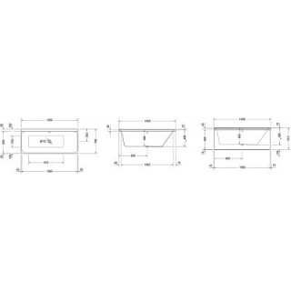 DURAVIT P3 COMFORTS wanna prostokątna 160x70 700372000000000