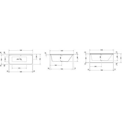 DURAVIT P3 COMFORTS wanna prostokątna 160x70 700372000000000