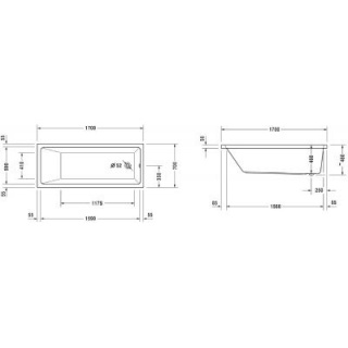 DURAVIT VERO AIR wanna prostokątna 170x70 700411000000000