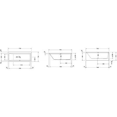 DURAVIT VERO wanna prostokątna lewa 170x70 700131000000000