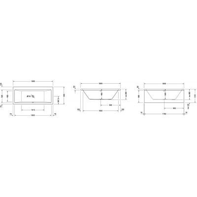 DURAVIT VERO wanna prostokątna cała 180x80 700135000000000