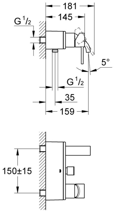 GROHE ALLURE jednouchwytowa bateria wannowa-32826000