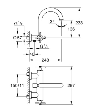 GROHE ATRIO bateria wannowa,DN 15-25010AL3