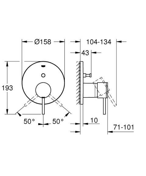 GROHE ATRIO jednouchwytowa bateria-24066003