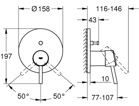 GROHE CONCETTO jednouchwytowa bateria-24054001