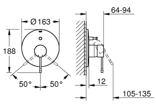 GROHE ESSENCE jednouchwytowa bateria wannowa-19285GN1