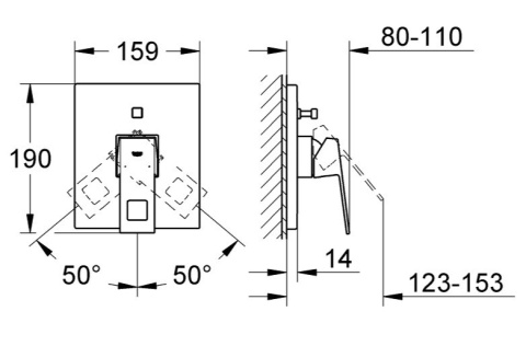 GROHE EUROCUBE jednouchwytowa bateria -19896000