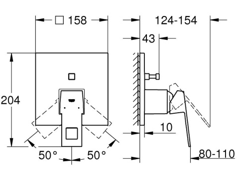 GROHE EUROCUBE jednouchwytowa bateria-24062AL0