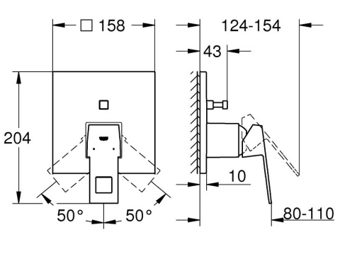 GROHE EUROCUBE jednouchwytowa bateria-24062000