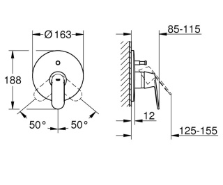 GROHE EUROSMART COSMOPOLITAN jednouchwytowa bateria-19382000