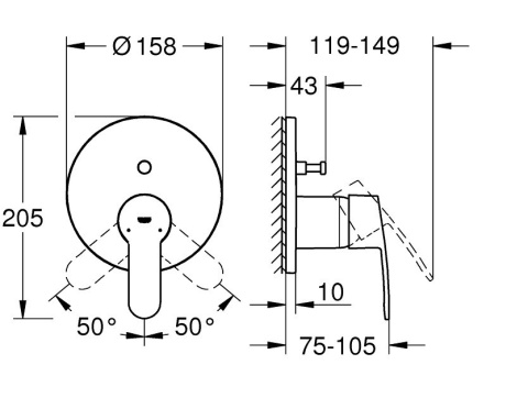 GROHE EUROSTYLE COSMOPOLITAN jednouchwytowa bateria-24052002