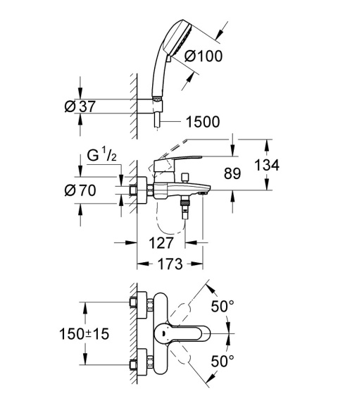 GROHE EUROSTYLE COSMOPOLITAN jednouchwytowa bateria-3359220A