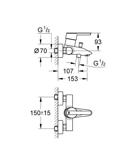 GROHE FEEL jednouchwytowa bateria wannowa-32269000