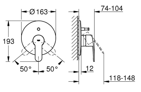 GROHE EUROSTYLE COSMOPOLITAN jednouchwytowa bateria-19506002