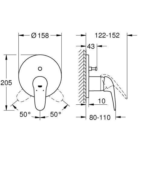 GROHE EUROSTYLE jednouchwytowa bateria-24047LS3