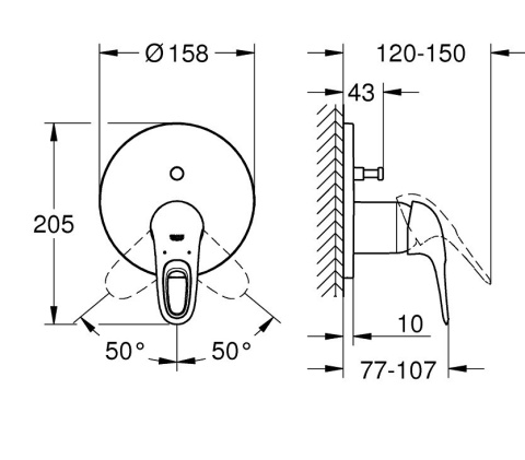 GROHE EUROSTYLE jednouchwytowa bateria-24049003