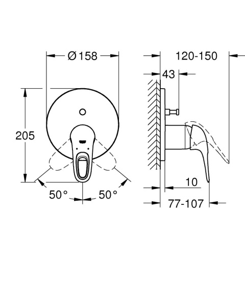 GROHE EUROSTYLE jednouchwytowa bateria-24049LS3