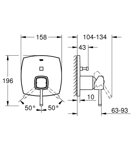 GROHE GRANDERA jednouchwytowa bateria-24068IG0