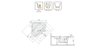 SANPLAST WS/FREE+STW wanna 135x135cm 610-040-0321-01-000