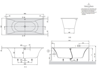 VILLEROY & BOCH LA BELLE wanna 180x80 UBQ180LAB2V