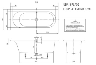 VILLEROY & BOCH LOOP & FRIENDS wanna 160x70 UBA167LFO2V