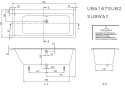 VILLEROY & BOCH SUBWAY wanna 160x70 UBA167SUB2V