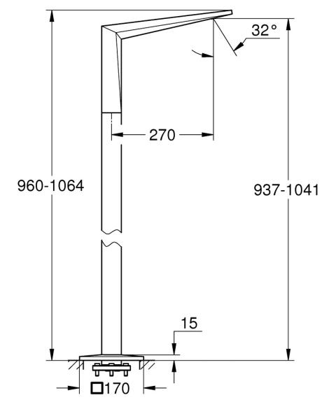 GROHE ALLURE BRILLIANT wylewka wannowa-13301DC0