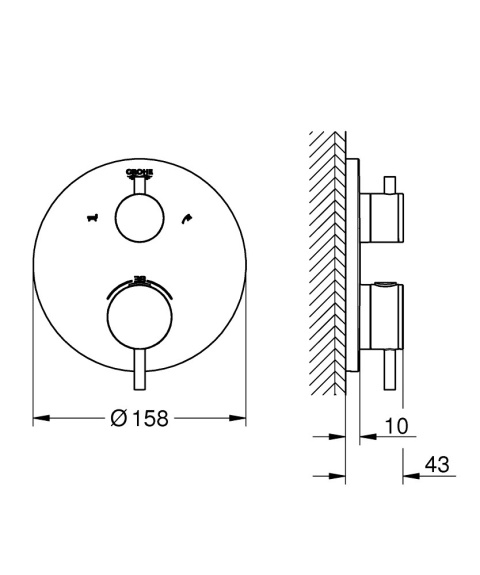 GROHE ATRIO termostatyczna bateria-24138GL3