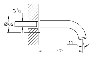 GROHE ATRIO wylewka wannowa-13139003