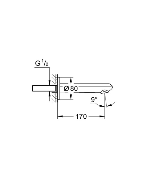 GROHE EURODISC COSMOPOLITAN wylewka wannowa-13278002