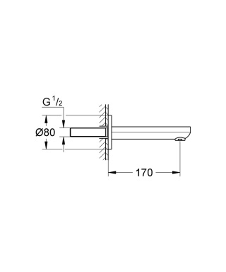 GROHE EUROSMART COSMOPOLITAN wylewka wannowa-13261000