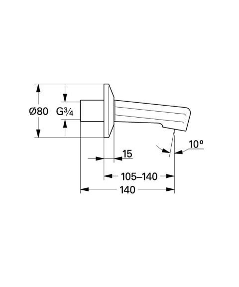 GROHE wylewka wannowa 3/4″-13540000