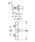 GROHE GROHTHERM 1000 COSMOPOLITAN M bateria wannowa-34323002