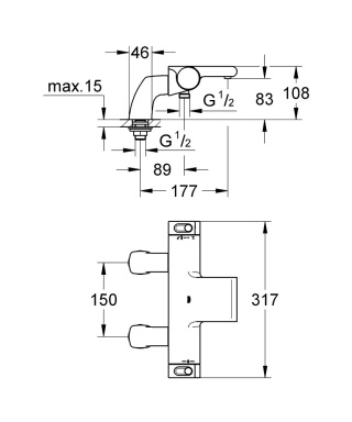 GROHE GROHTHERM 2000 bateria wannowa-34176001