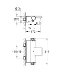 GROHE GROHTHERM 2000 bateria wannowa-34464001