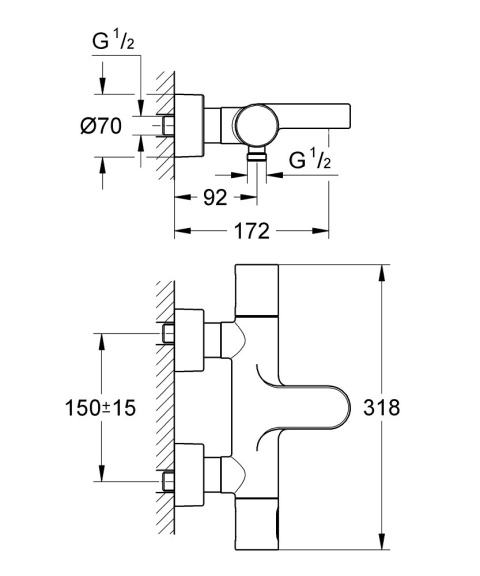 GROHE GROHTHERM 3000 COSMOPOLITAN bateria wannowa-34276000